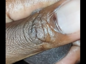 Hairy Kenyan twink vigorously stroking his hard dick. Part 2