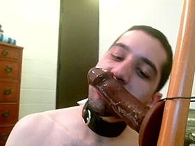 Sucking And Fucked By Black Dildo