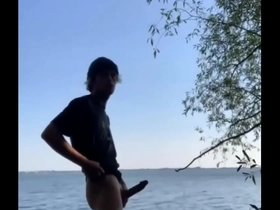 Masturbating at the lake